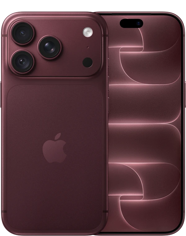 iPhone 18 Pro bordô, frente e verso