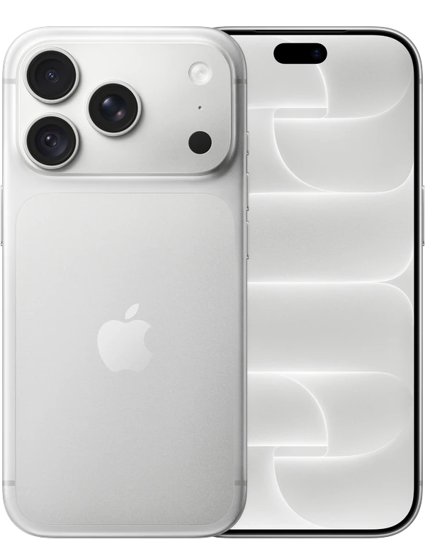 iPhone 18 Pro prateado, frente e verso